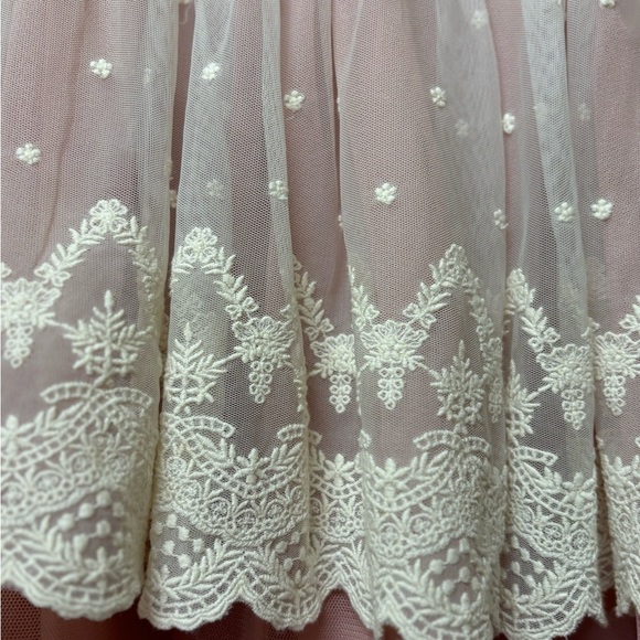 Pink and White Kids Dress - Picture 3 of 5